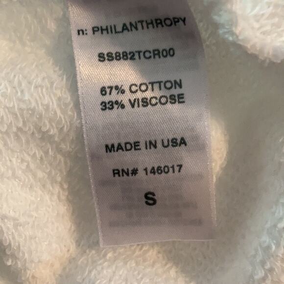 NWT Philanthropy Gamble Distressed Hoodie - Apricot | Sz Small - Picture 6 of 9